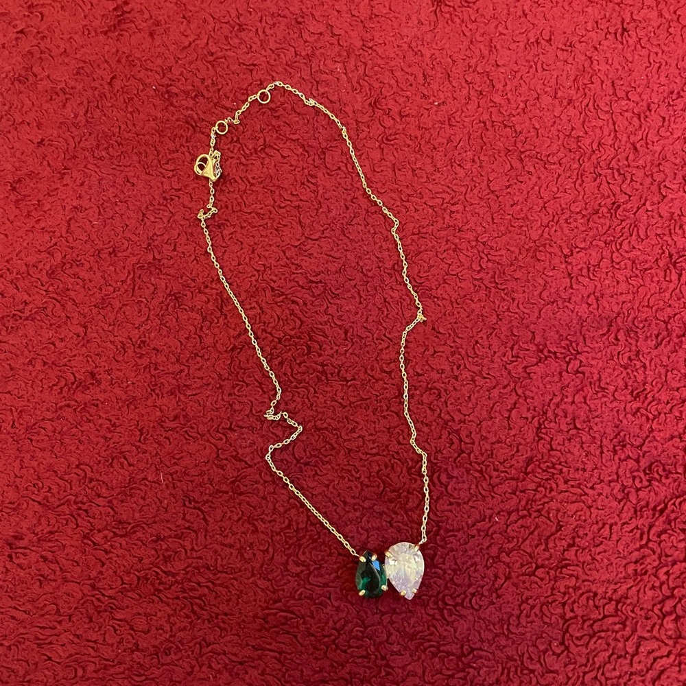 M Jewelers Toi Et Met Emerald Pear Necklaxe